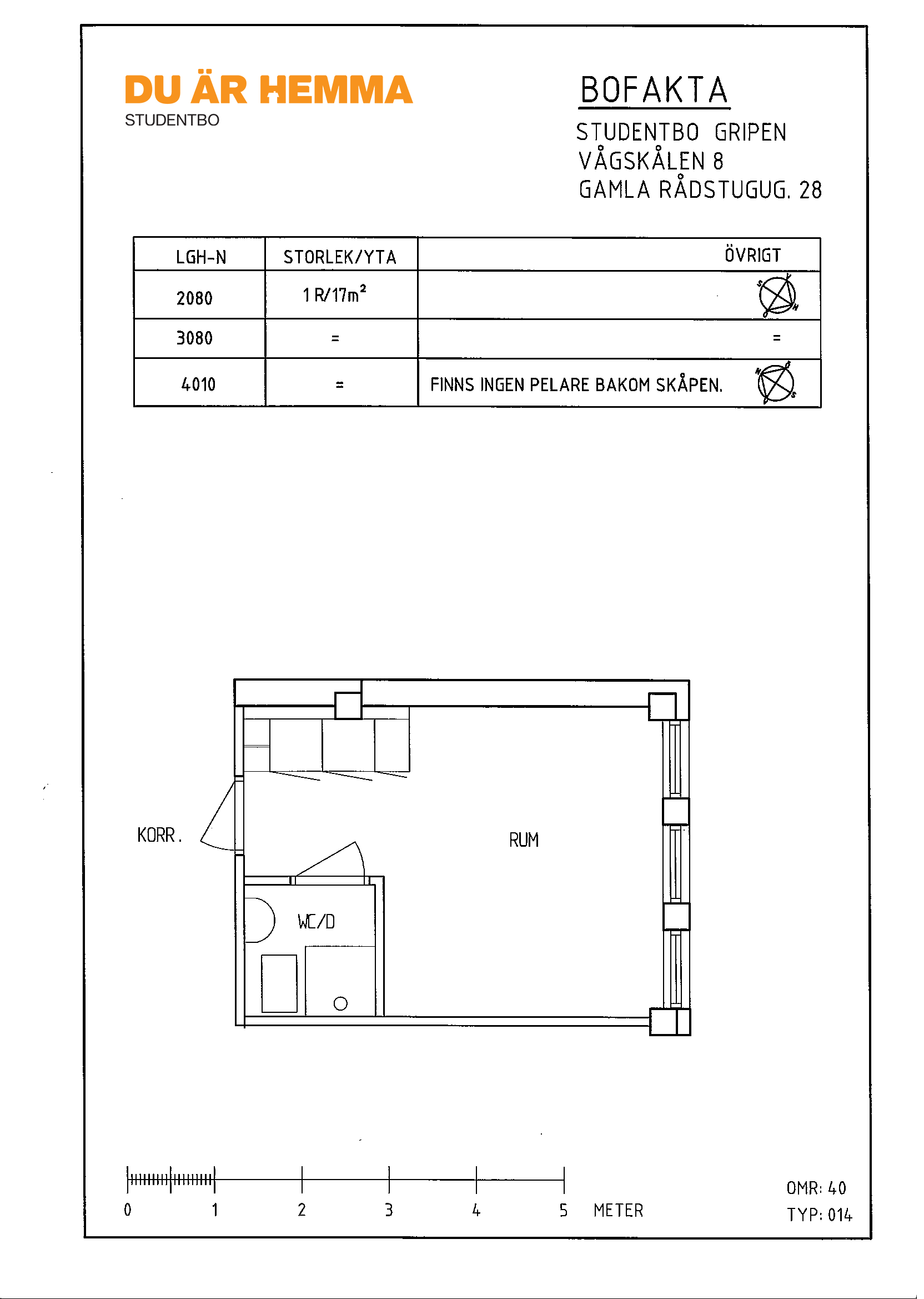 Floor plan for Gamla Rådstugugatan 28