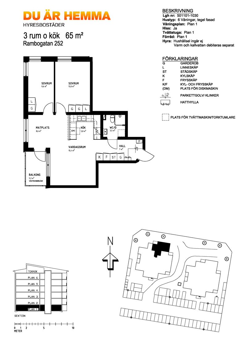 Planritning för Rambogatan 252