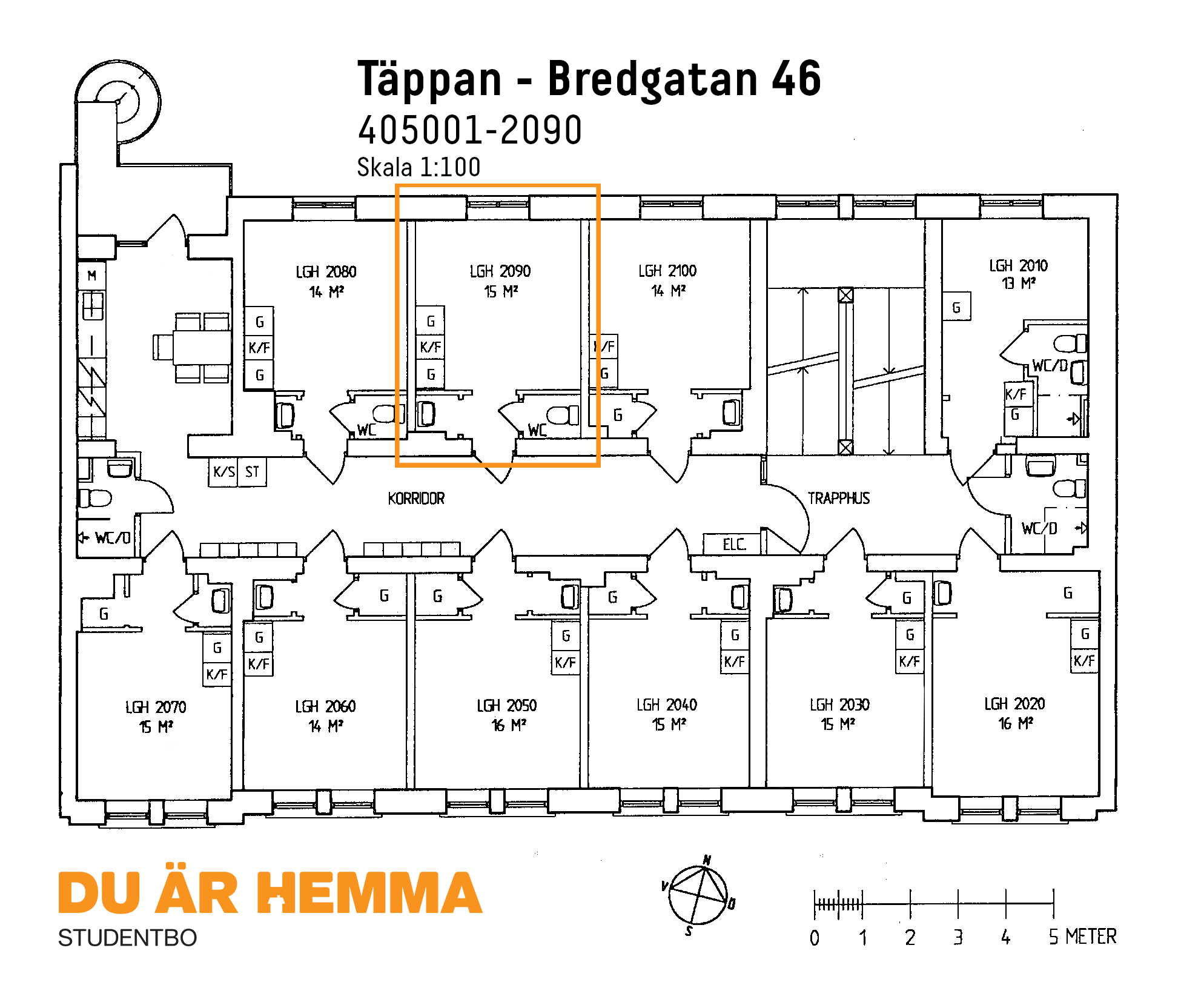 Floor plan for Bredgatan 46