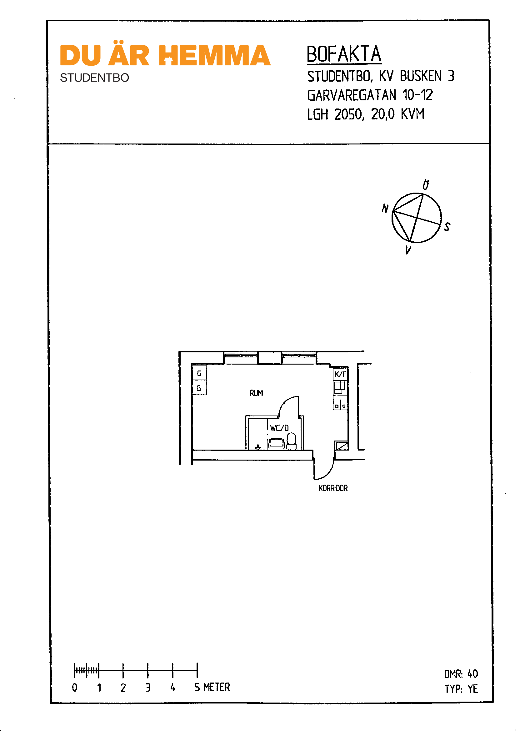 Planritning för Garvaregatan 10