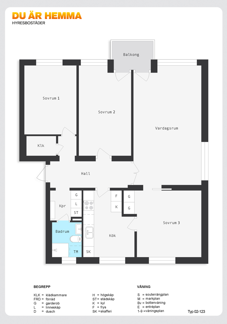 Planritning för Ljuragatan 127