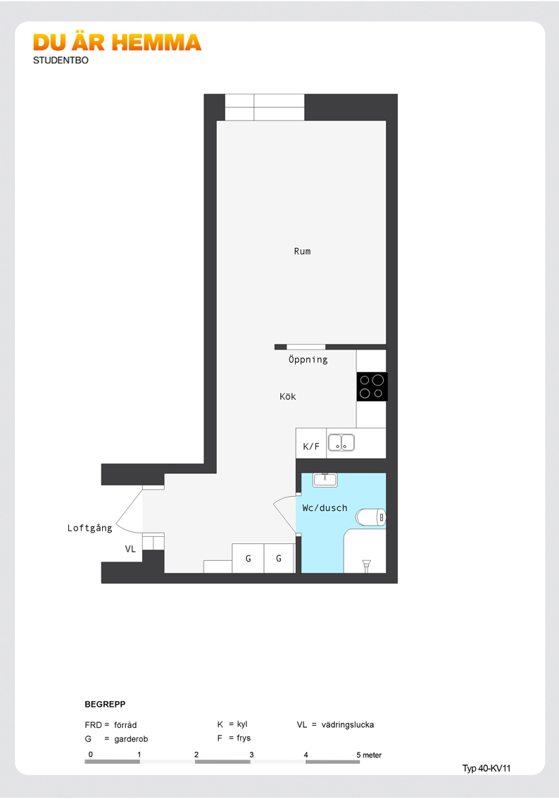 Planritning för Kvarngatan 3 A