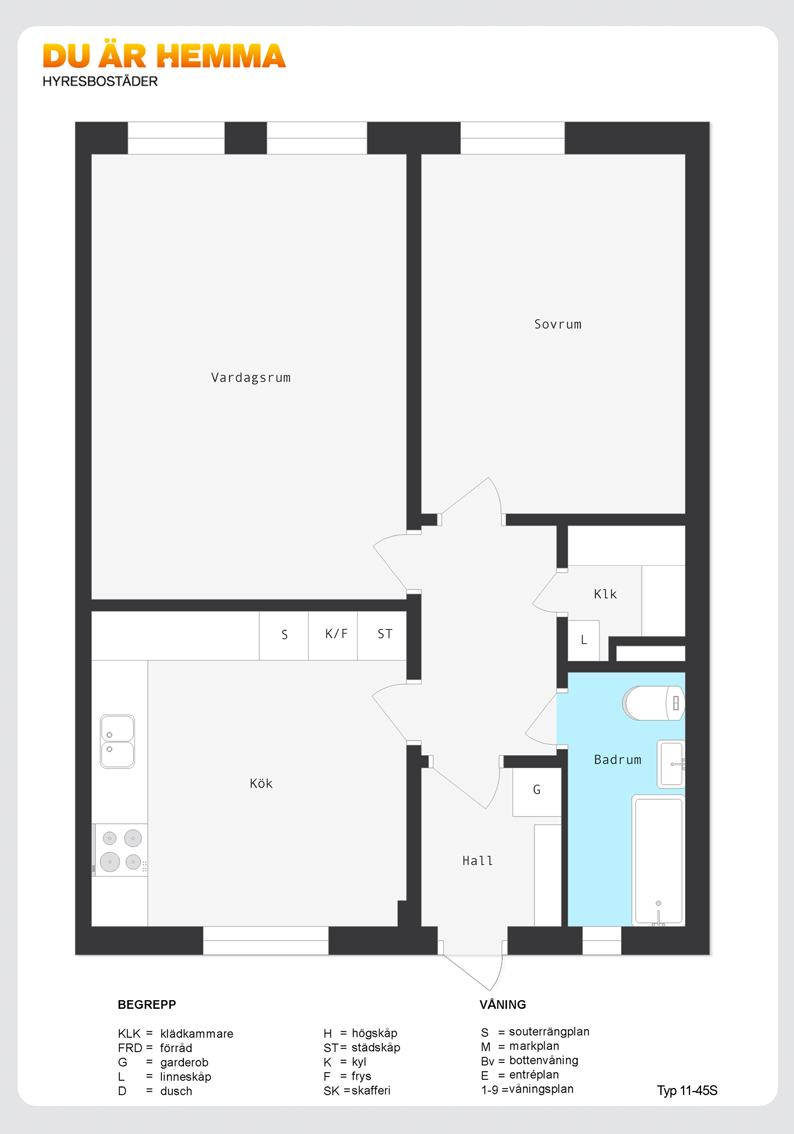 Planritning för Smedjegatan 1 A