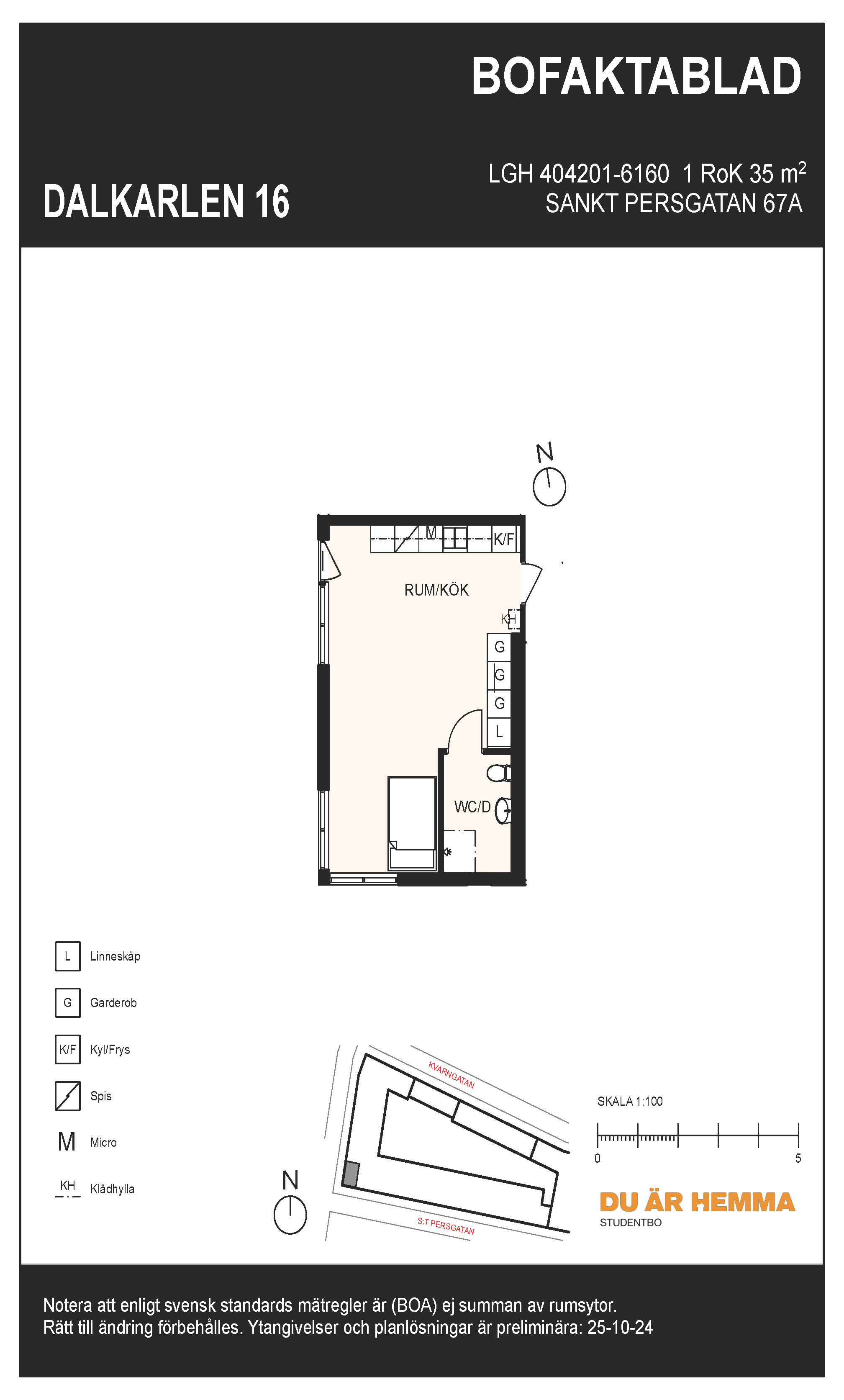 Floor plan for S:t Persgatan 67 A
