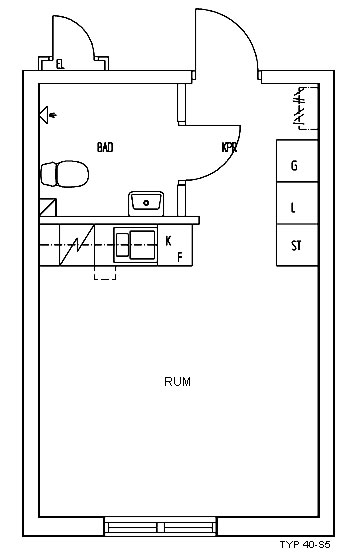 Floor plan for Skomakaregatan 9  