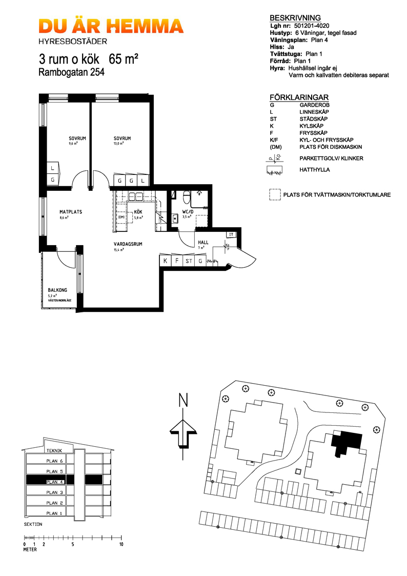 Planritning för Rambogatan 254