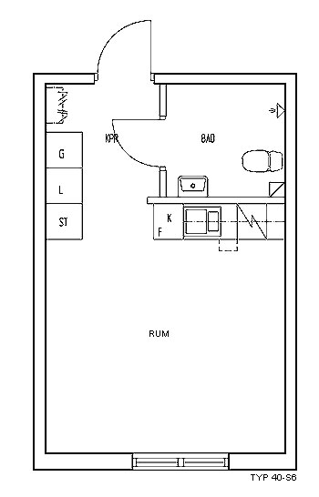 Floor plan for Skomakaregatan 9  
