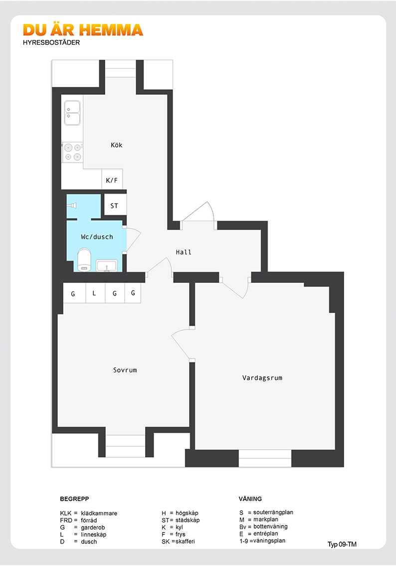 Planritning för Olai Kyrkogata 5 B