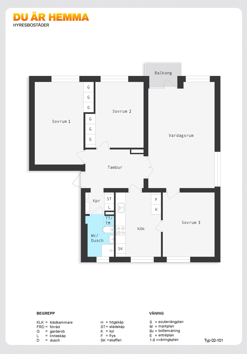 Planritning för Ljuragatan 109