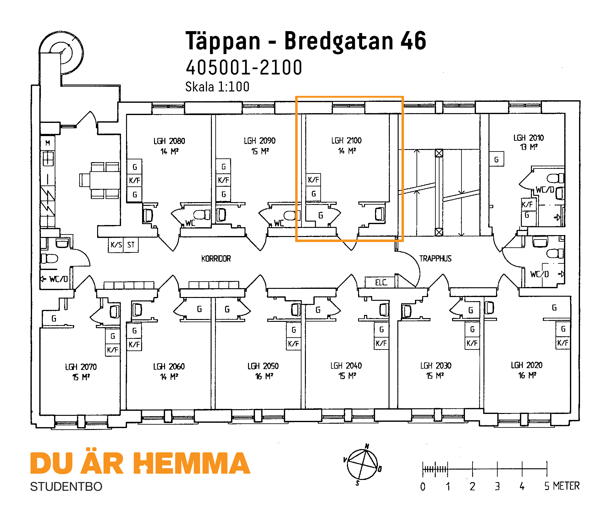 Floor plan for Bredgatan 46