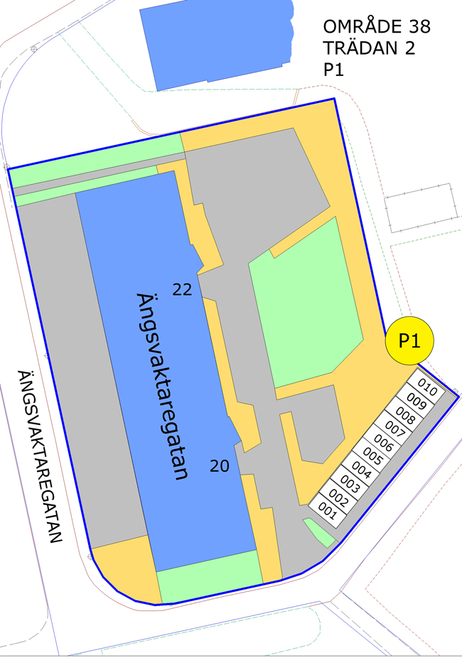 Planritning för Ängsvaktaregatan 20-22