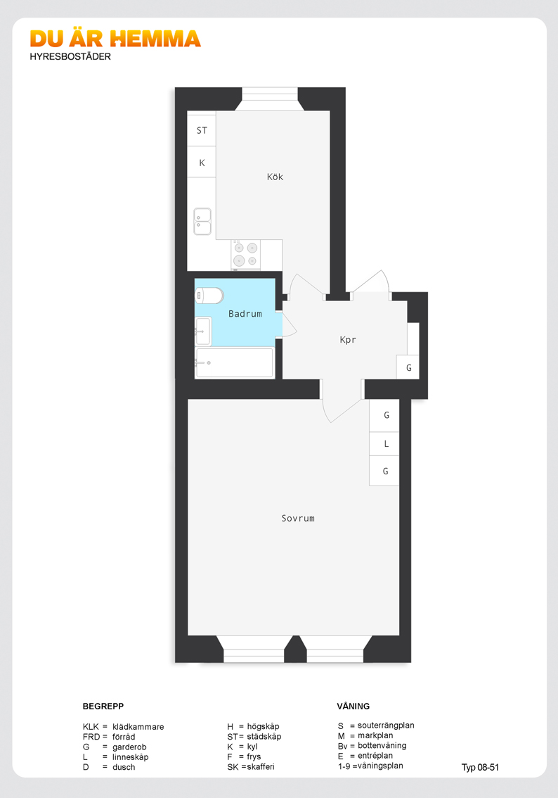 Planritning för Tjustgatan 4 B