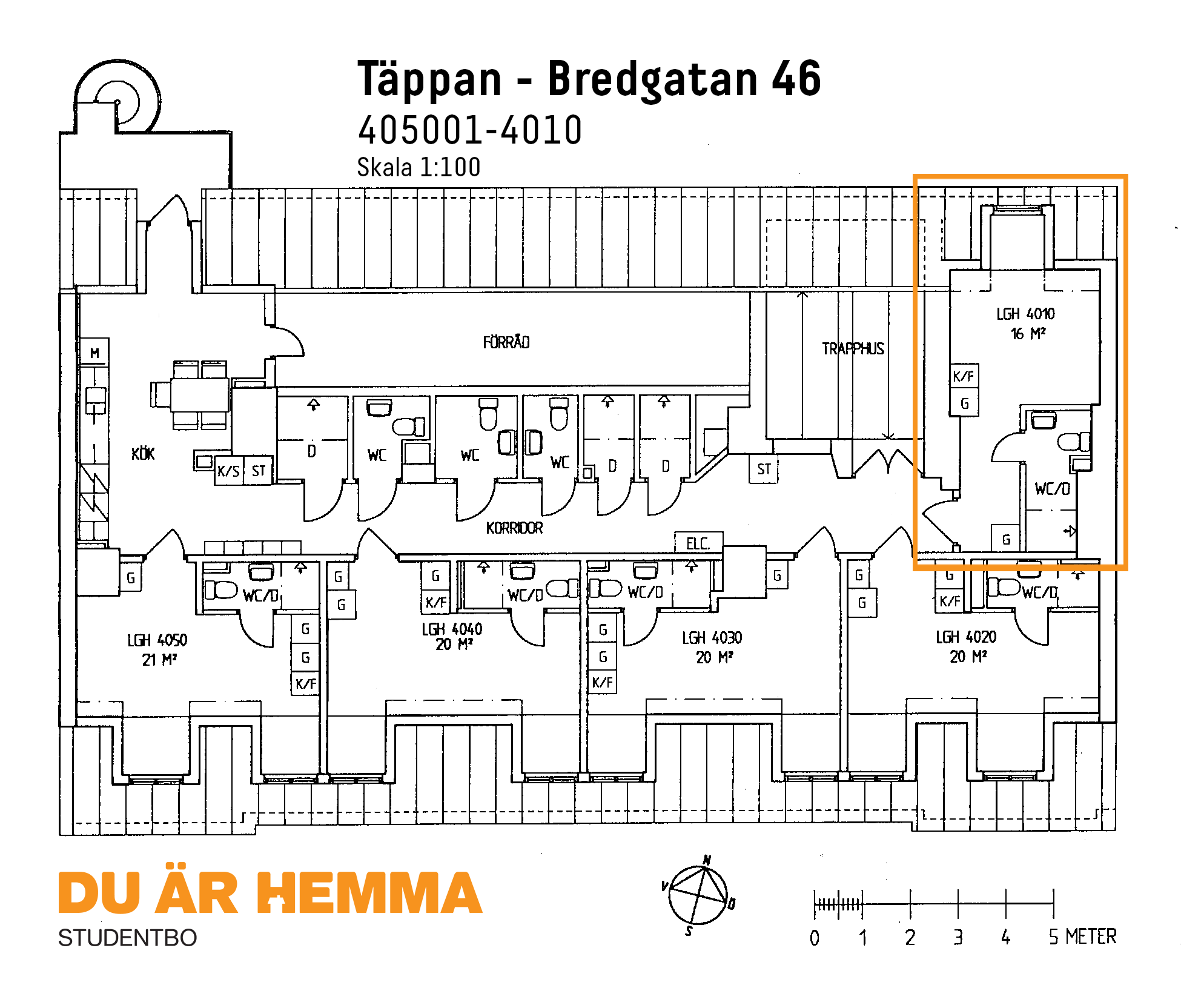 Floor plan for Bredgatan 46