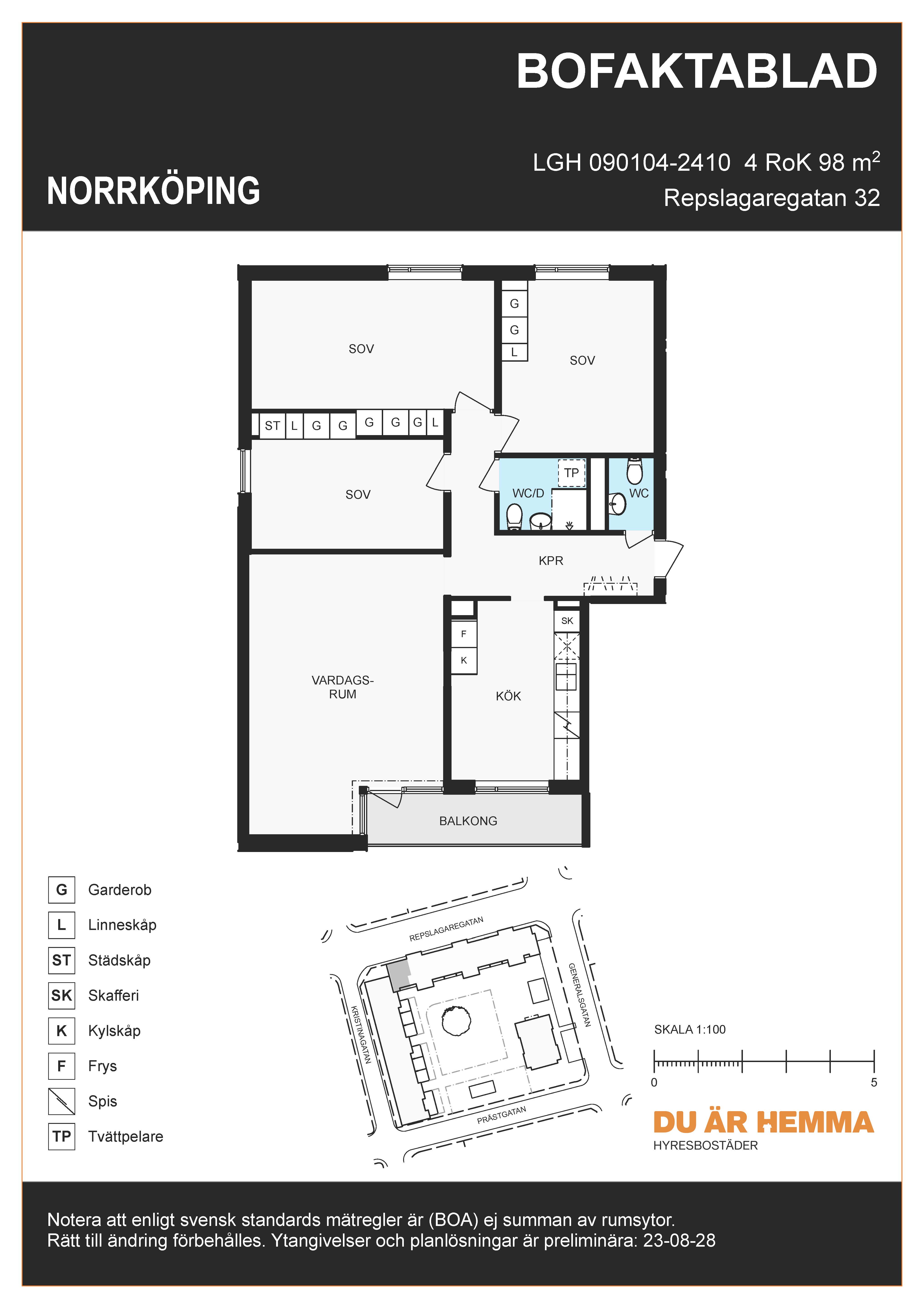Planritning för Repslagaregatan 32