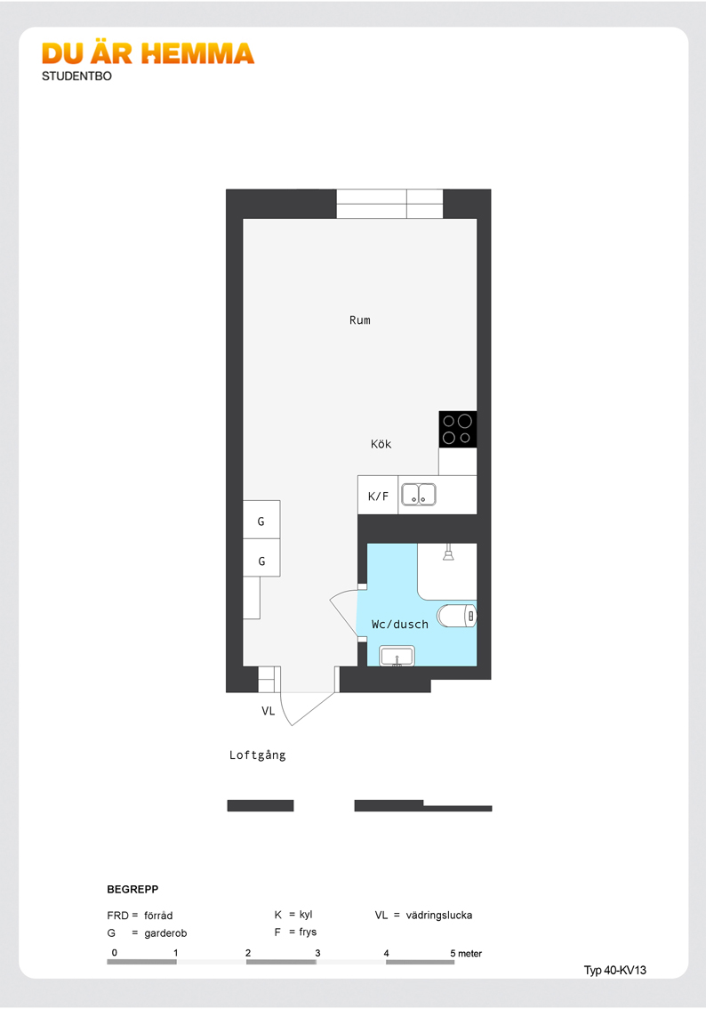 Floor plan for Kvarngatan 3 A