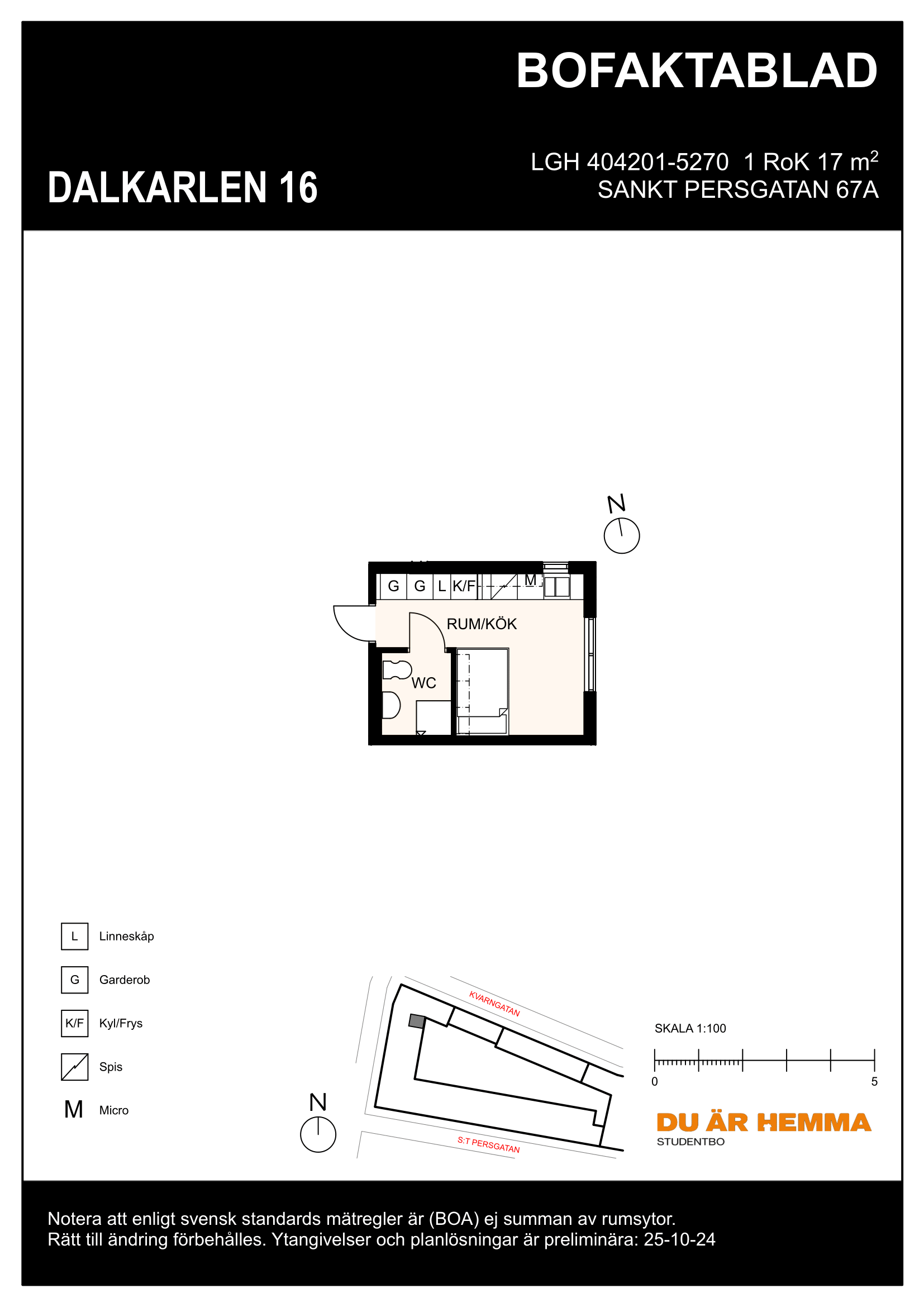 Floor plan for S:t Persgatan 67 A