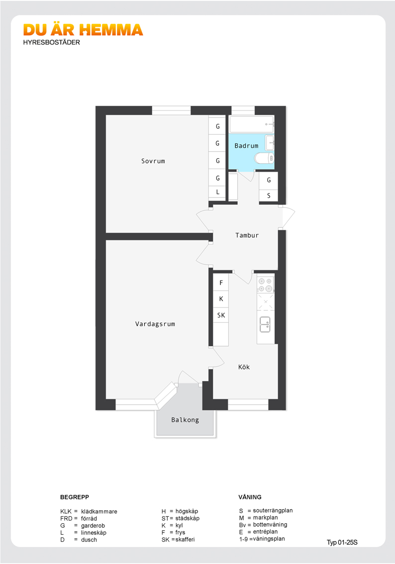 Planritning för Klingsbergsgatan 40 B