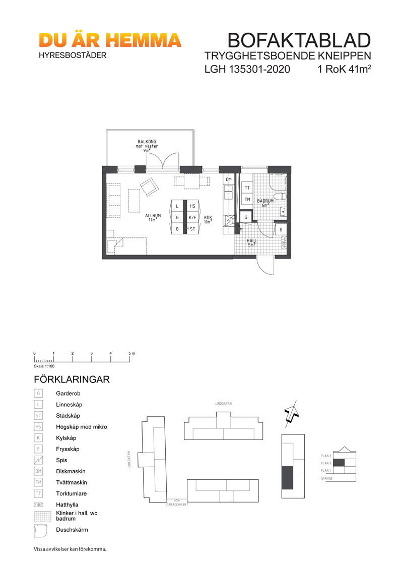 Planritning för Lindgatan 3