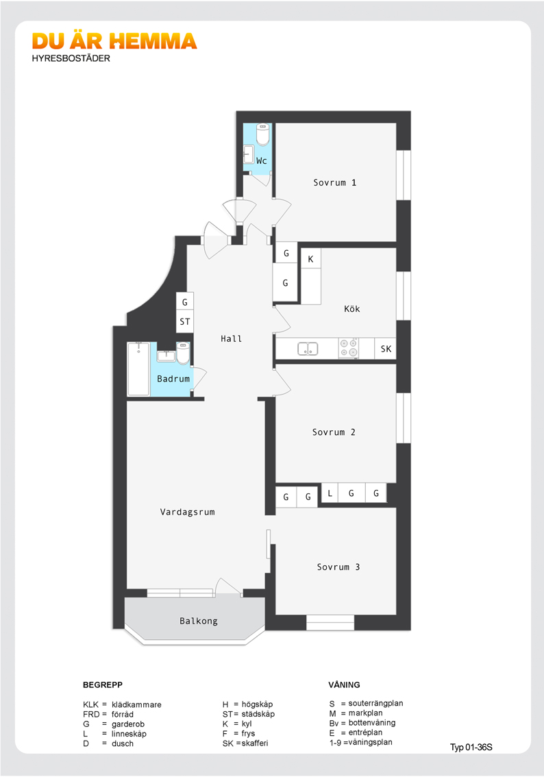 Planritning för Sandbergsgatan 4