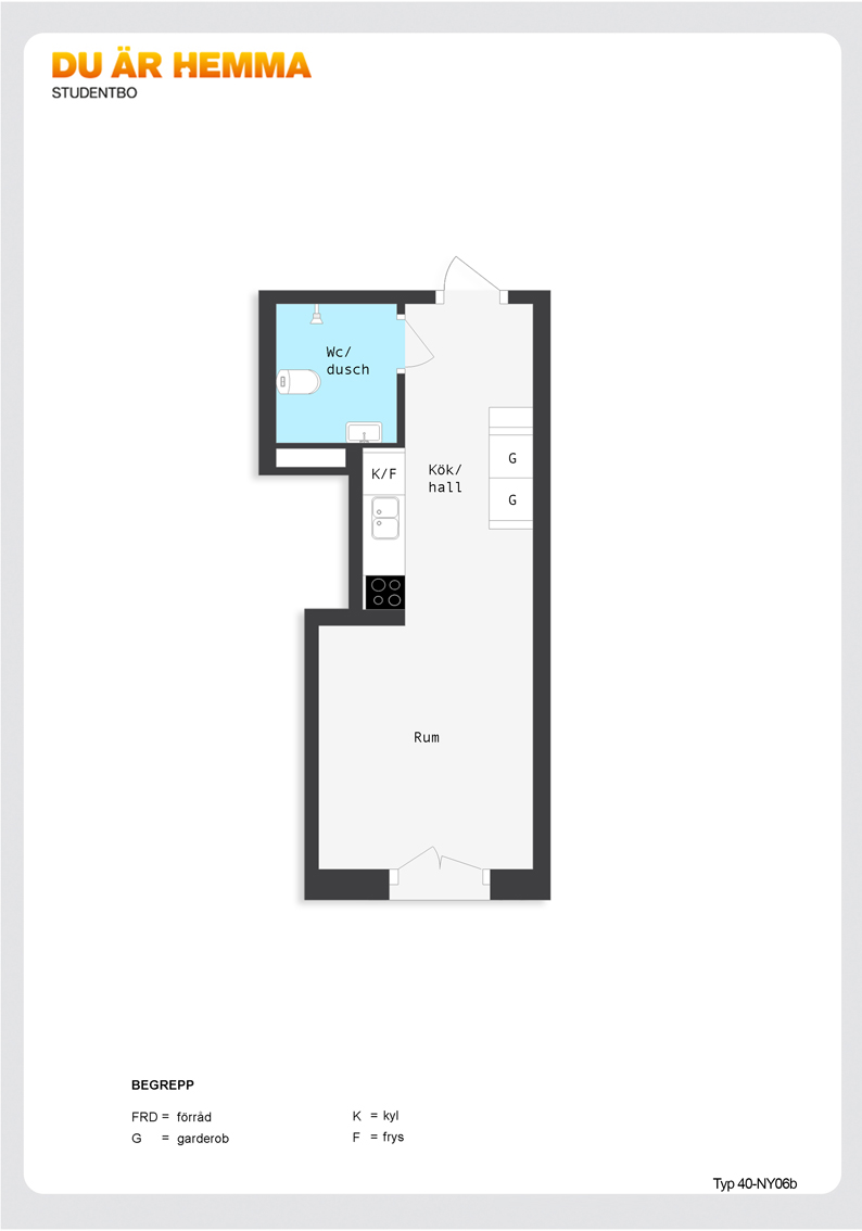 Floor plan for Nygatan 61  
