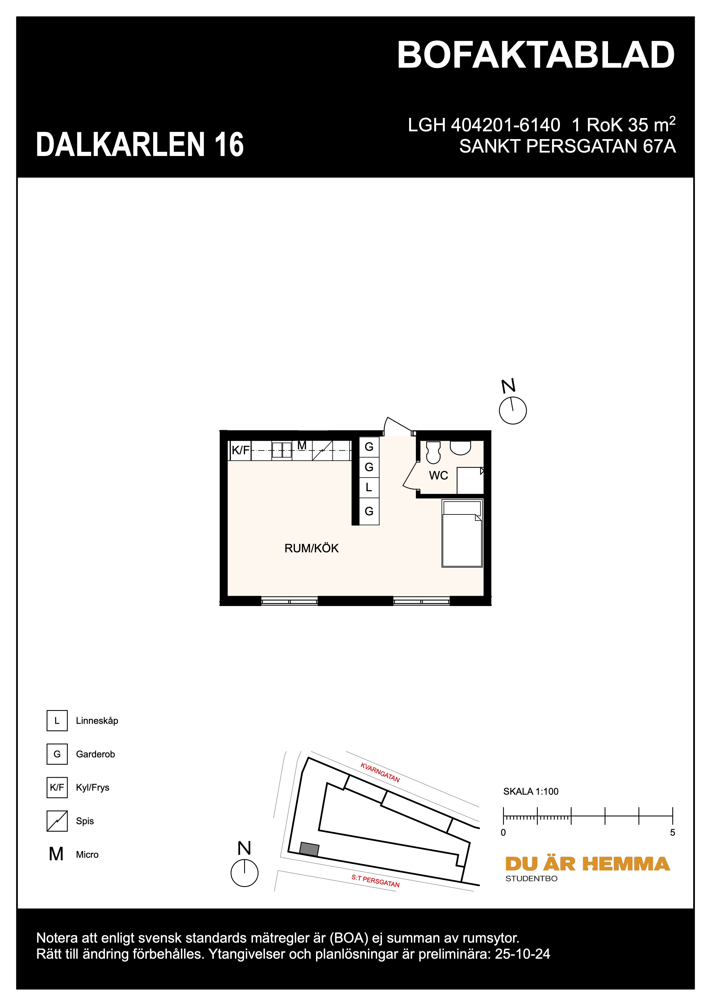 Floor plan for S:t Persgatan 67 A
