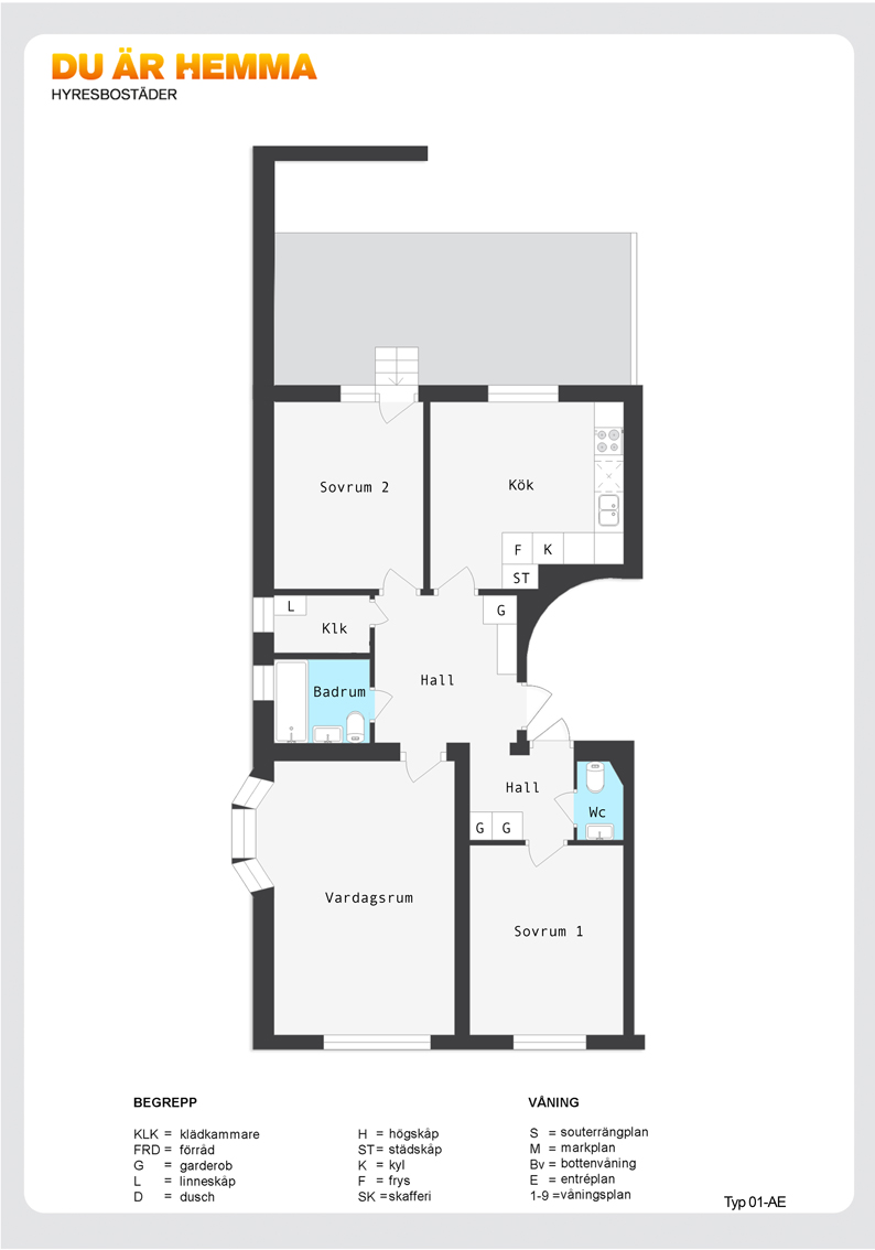 Planritning för Albrektsvägen 132 A
