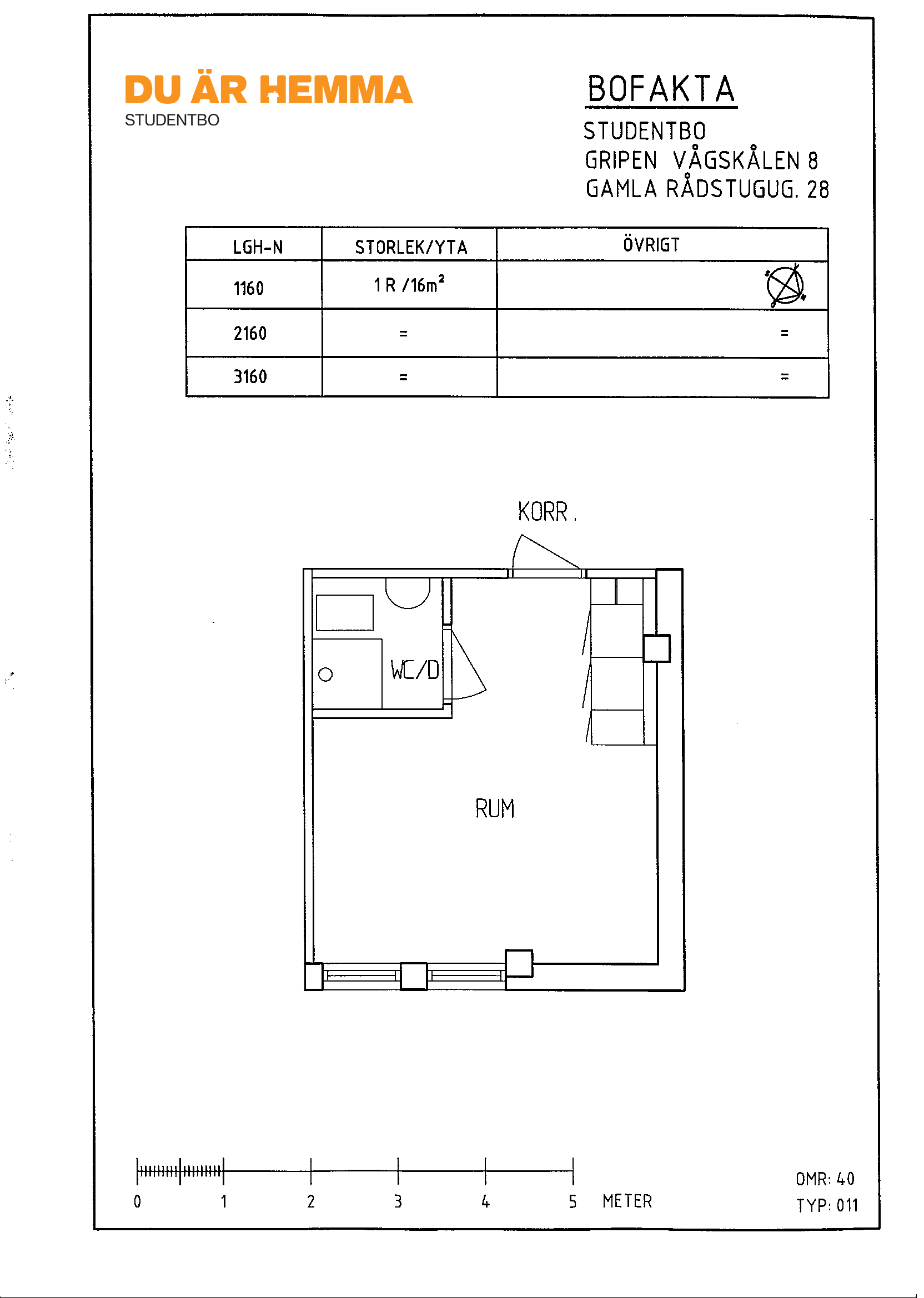 Floor plan for Gamla Rådstugugatan 28  