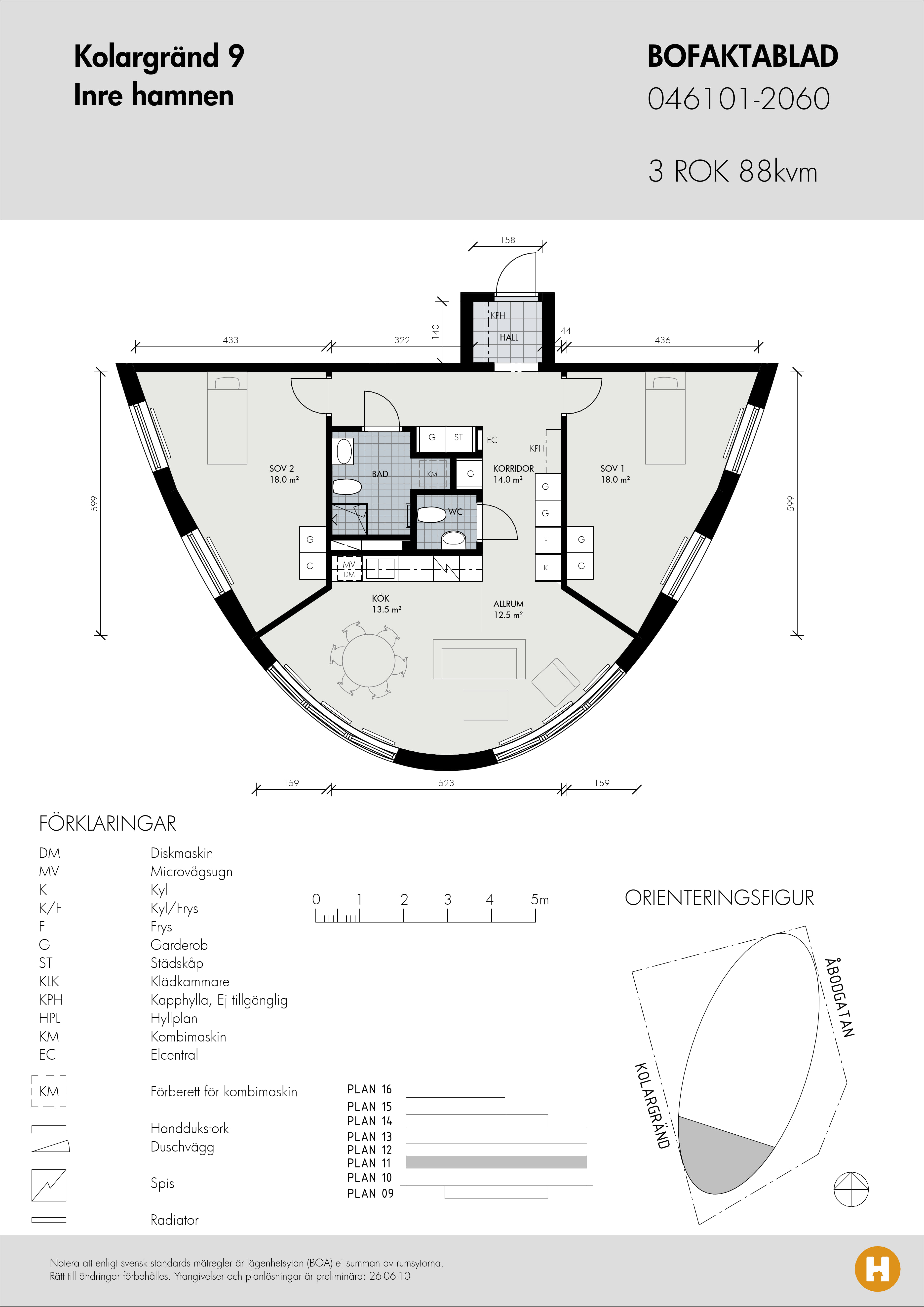 Planritning för Kolargränd 9 