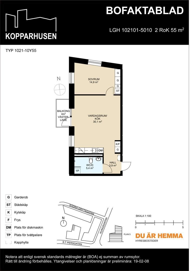 Planritning för S:t Persgatan 23