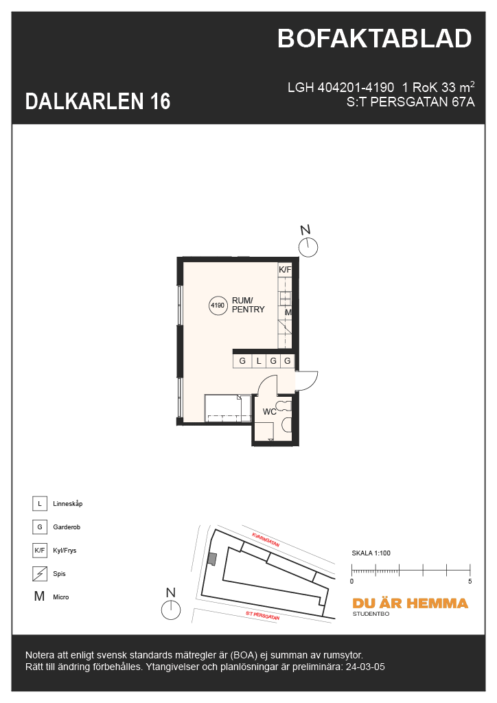 Floor plan for S:t Persgatan 67 A