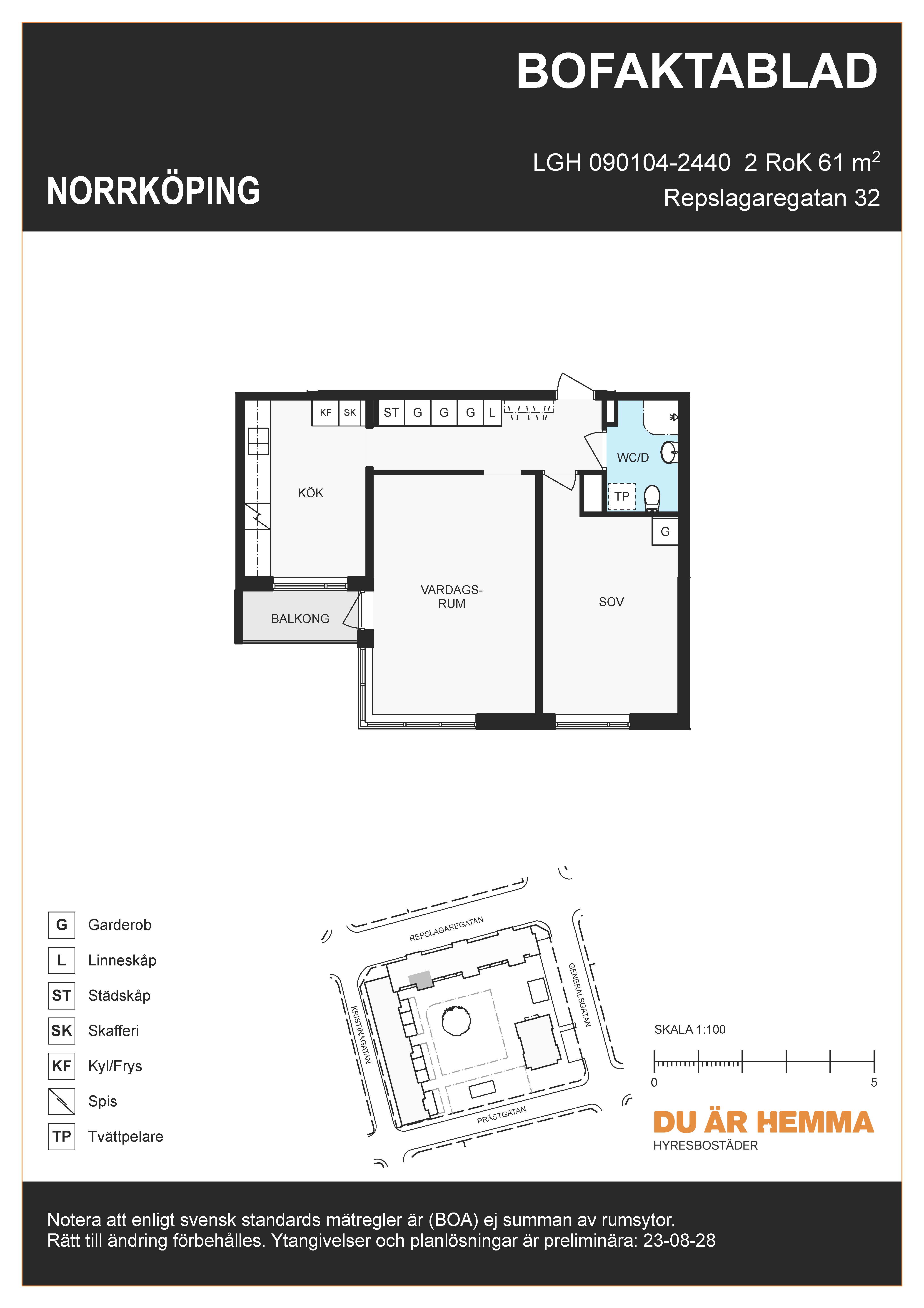 Planritning för Repslagaregatan 32