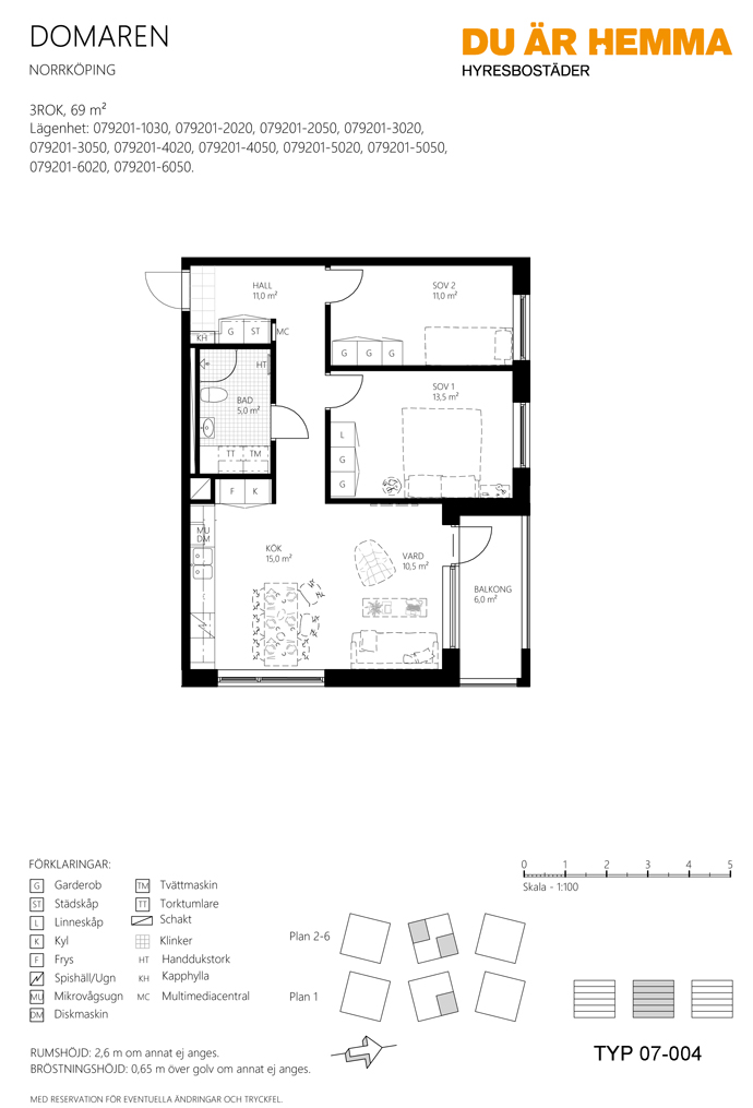 Planritning för Ektorpsgatan 4