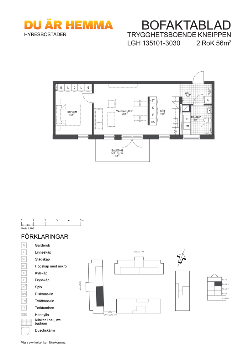 Planritning för Lokegatan 11