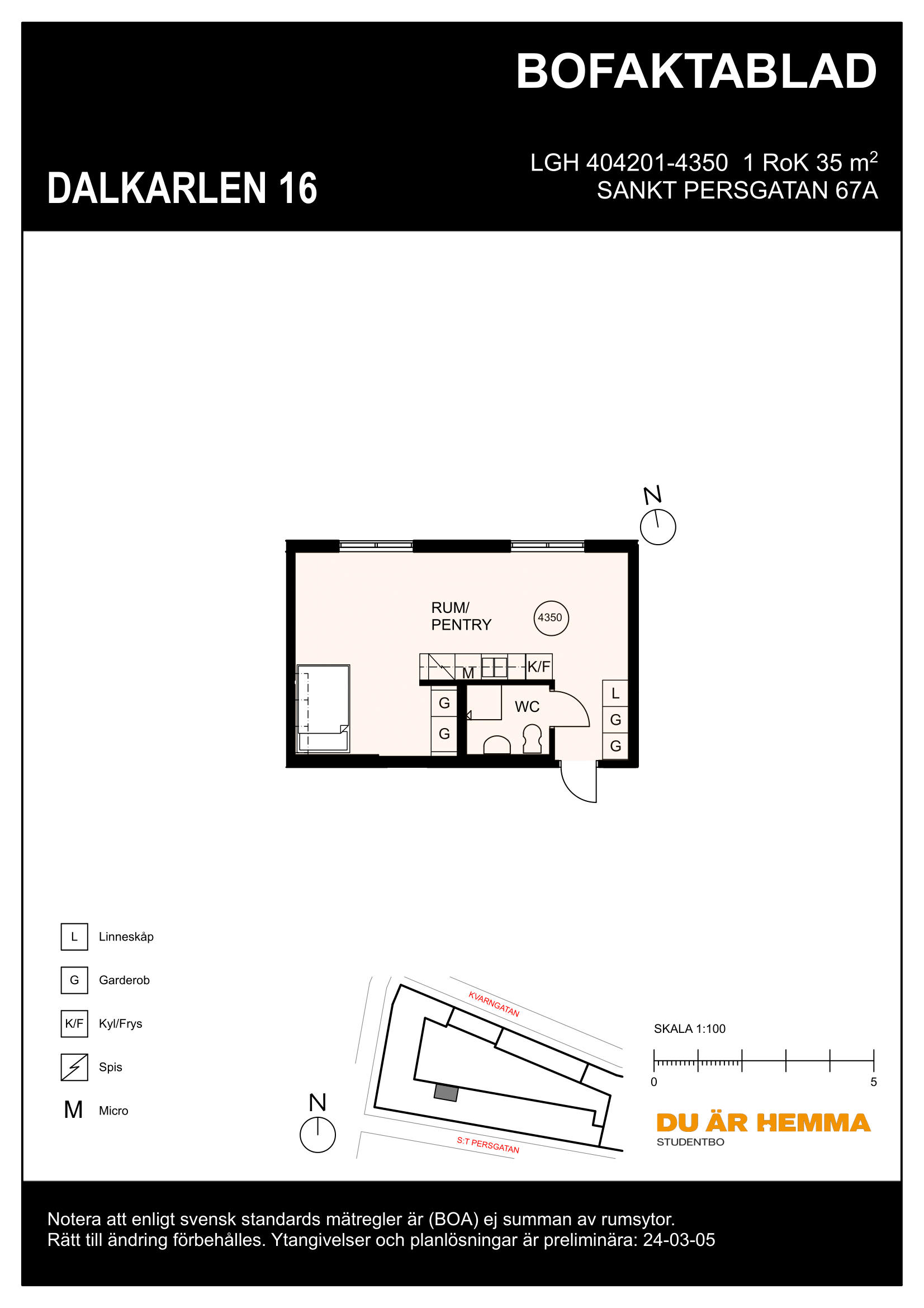 Floor plan for S:t Persgatan 67 A