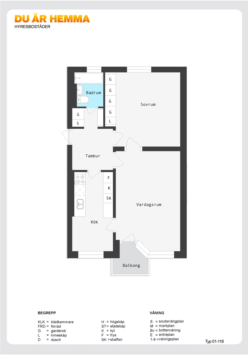 Planritning för Klingsbergsgatan 52 A