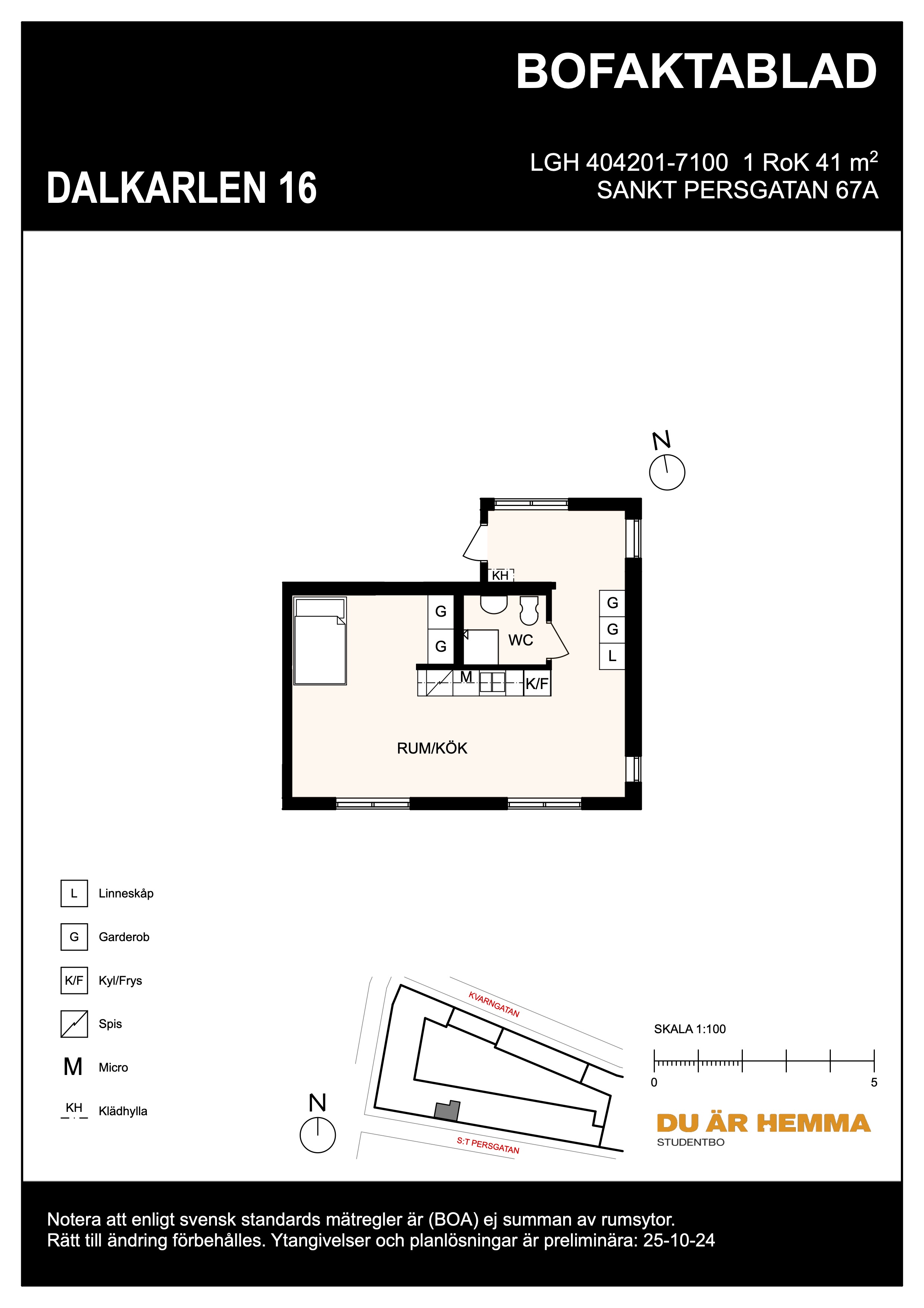 Floor plan for S:t Persgatan 67 A