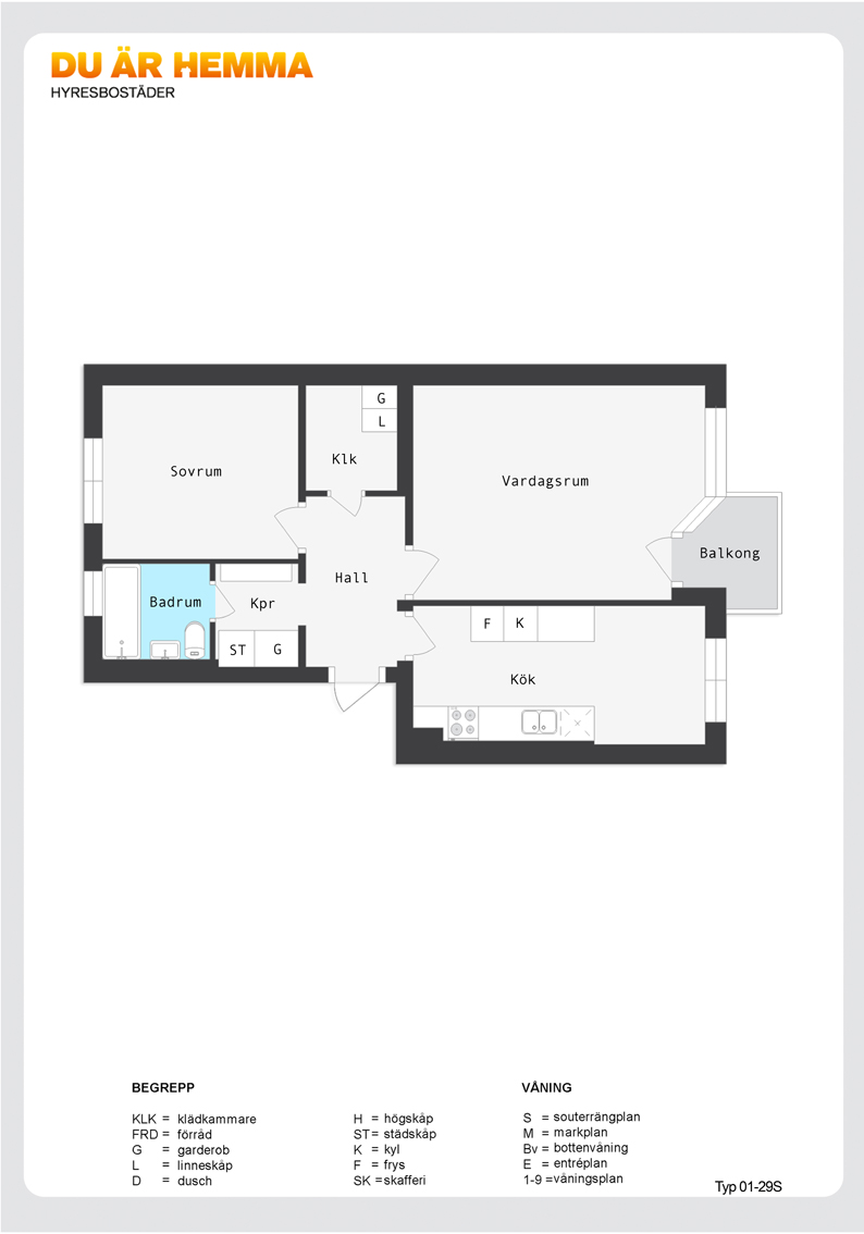 Planritning för Albrektsvägen 129 D