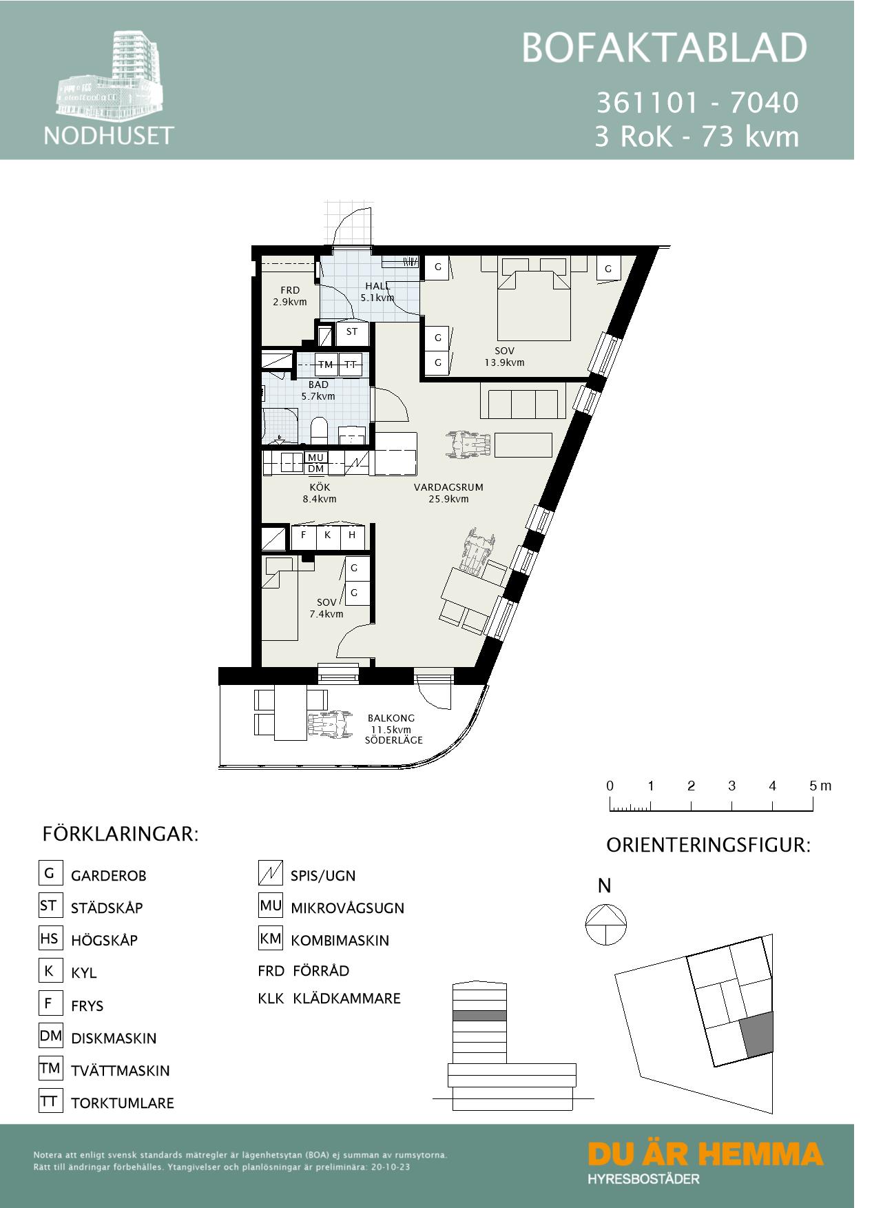 Planritning för Sandbyhovsgatan 1