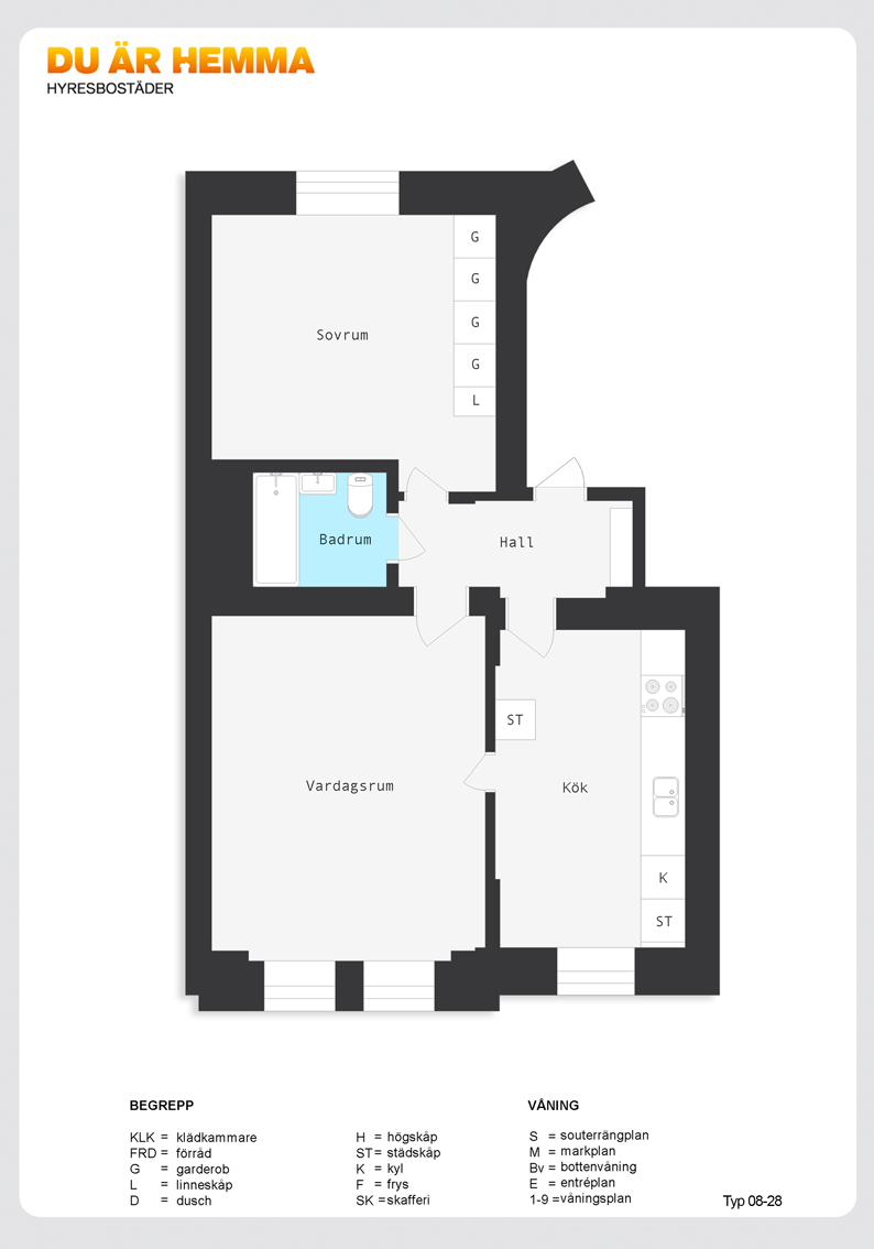 Planritning för Enebygatan 9