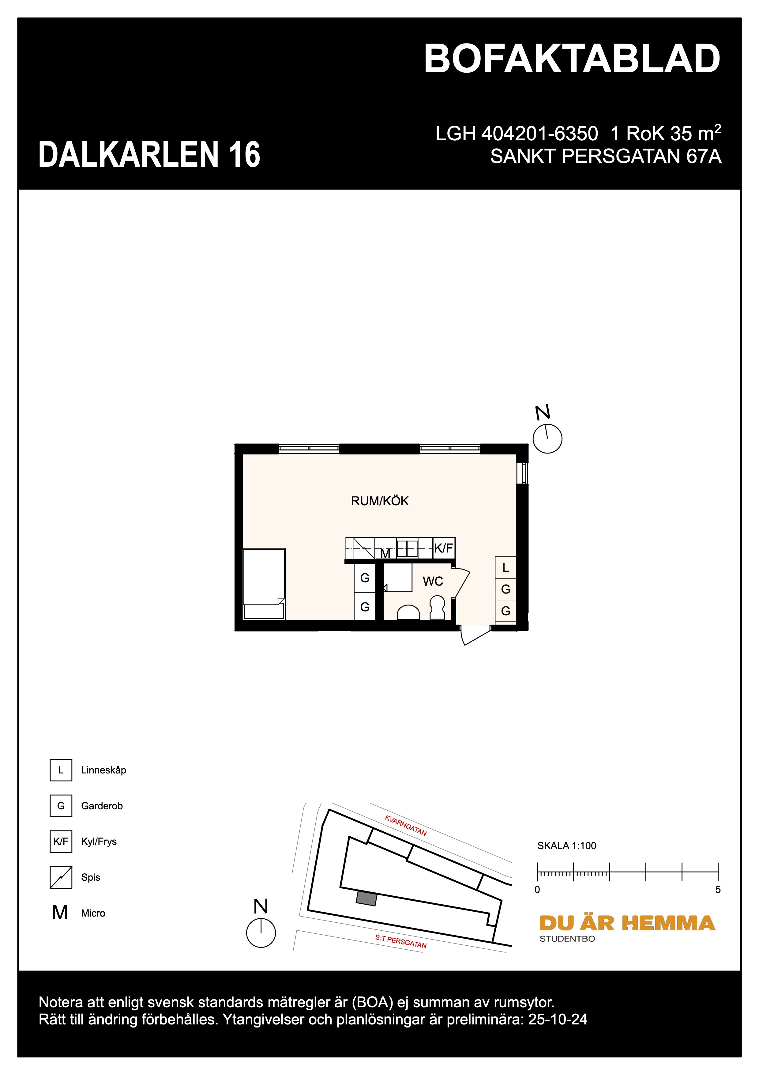 Floor plan for S:t Persgatan 67 A
