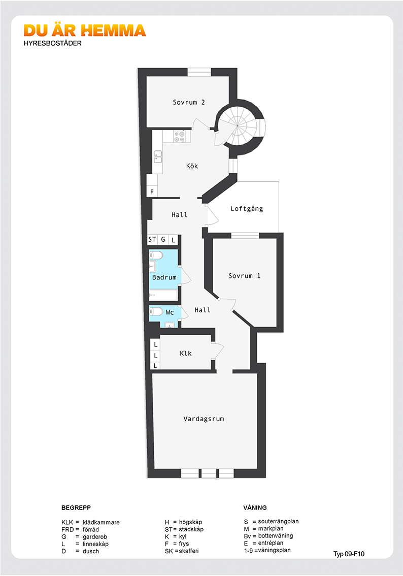 Planritning för Fleminggatan 14 A