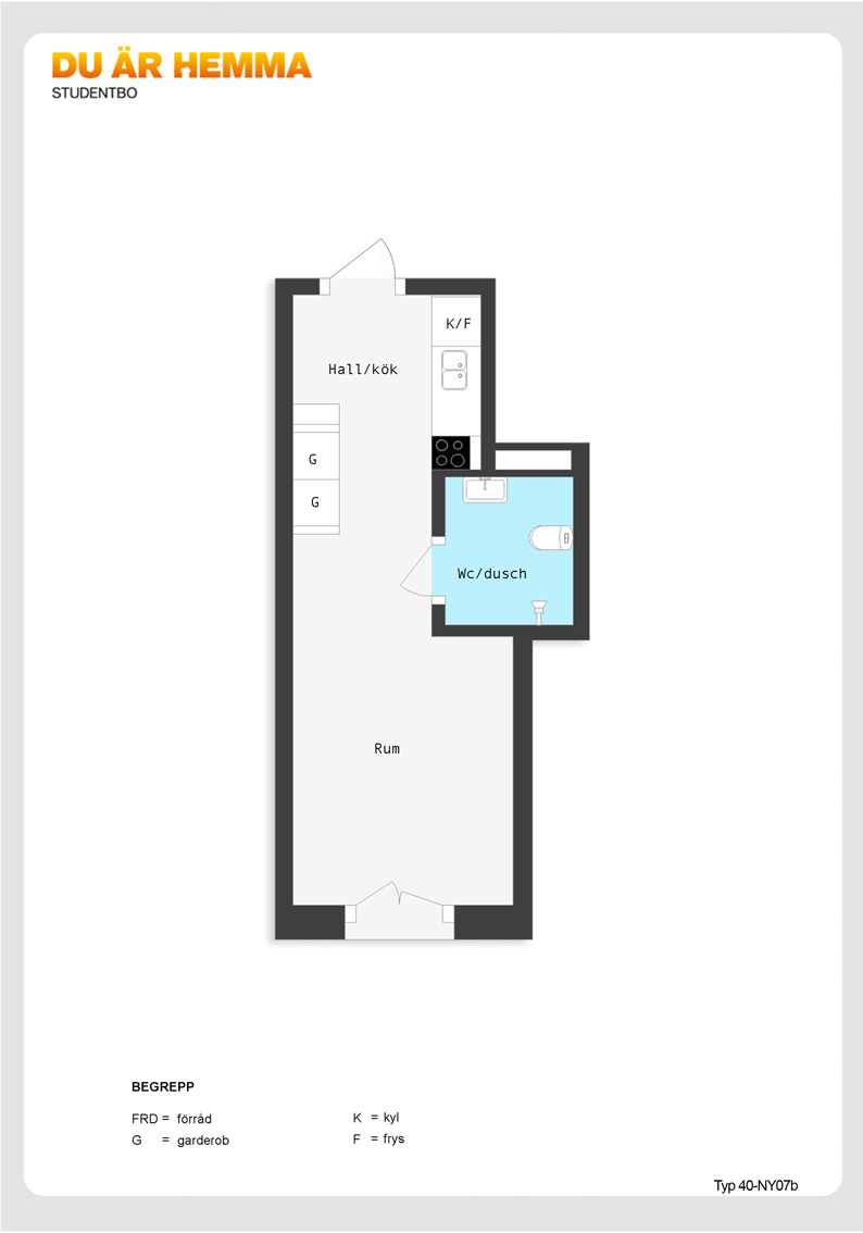 Floor plan for Nygatan 61  