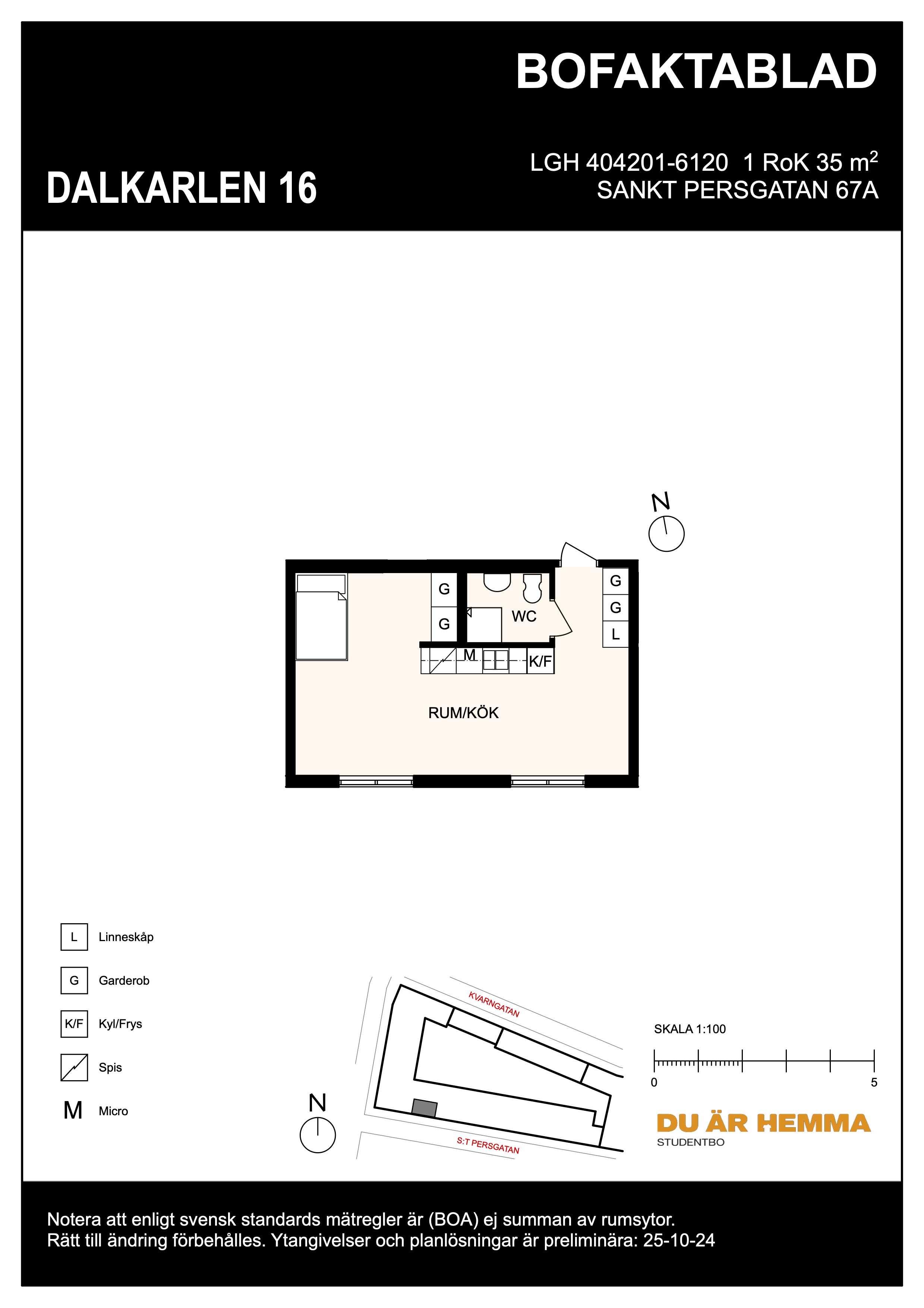 Floor plan for S:t Persgatan 67 A