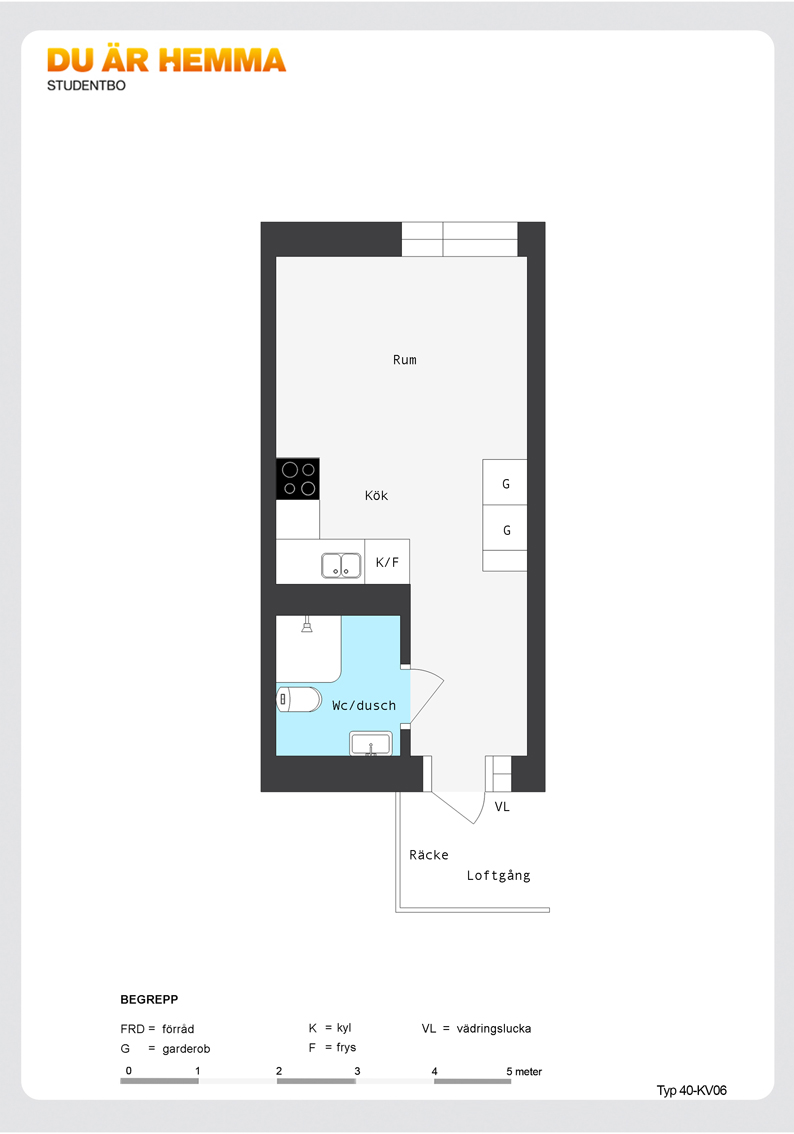 Floor plan for Kvarngatan 3 A