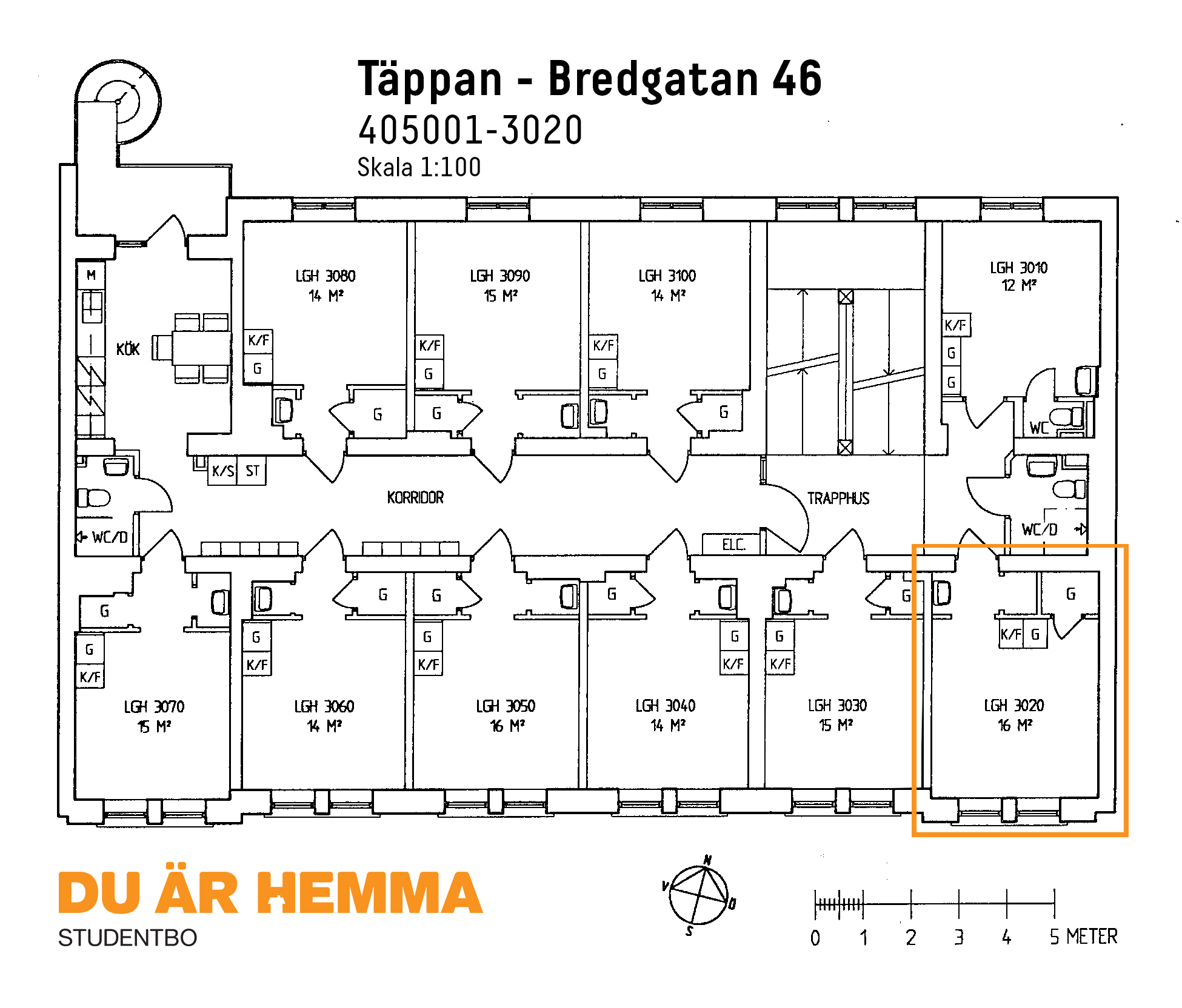 Planritning för Bredgatan 46
