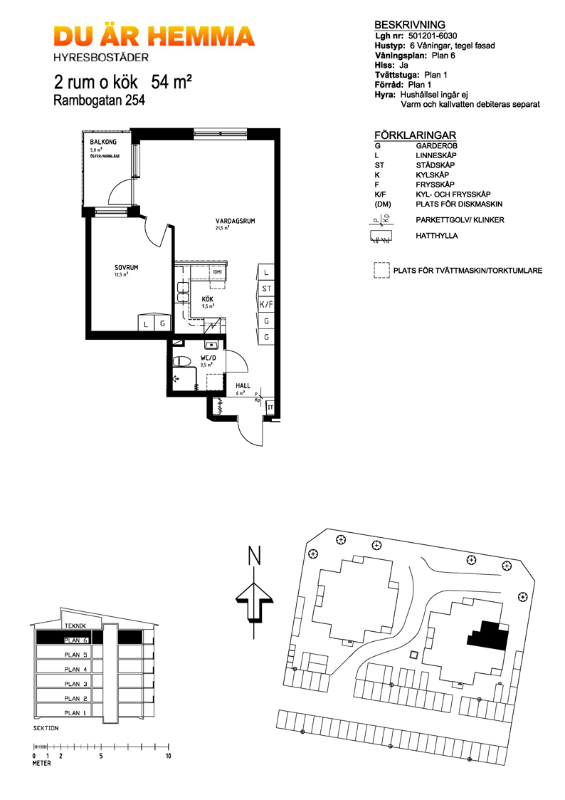 Planritning för Rambogatan 254
