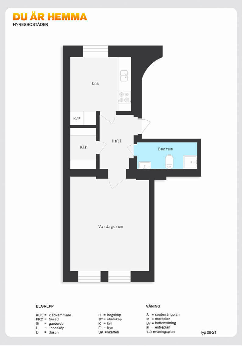 Planritning för Åbygatan 3 A