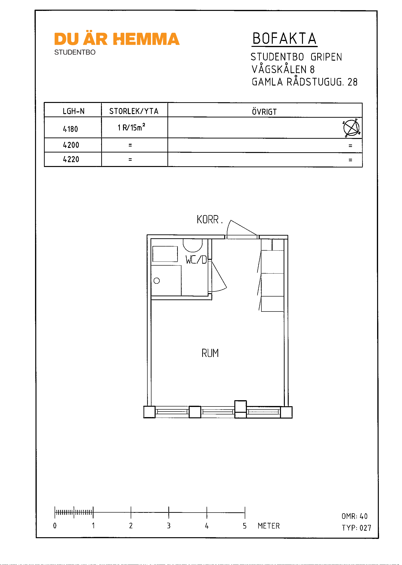 Floor plan for Gamla Rådstugugatan 28