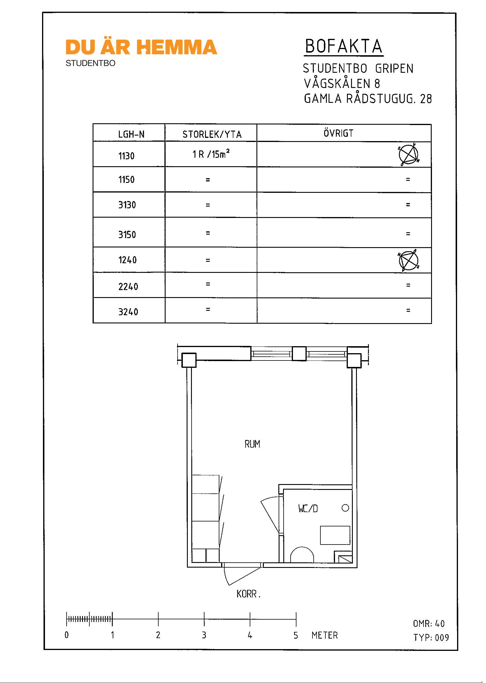 Floor plan for Gamla Rådstugugatan 28  
