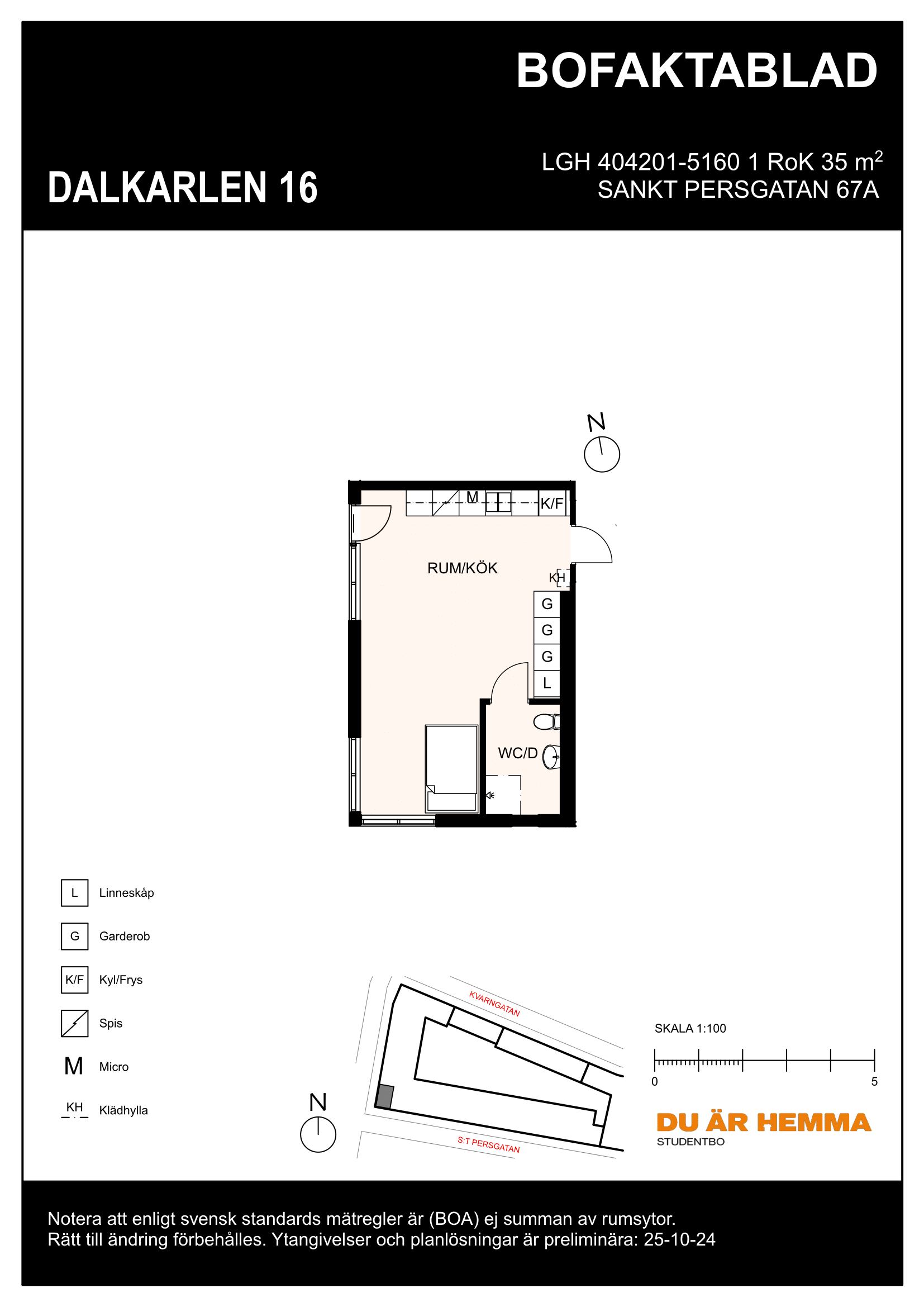 Floor plan for S:t Persgatan 67 A